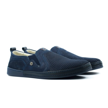 Мужские Мокасины Нубук KADAR * 2791427 СИНИЕ